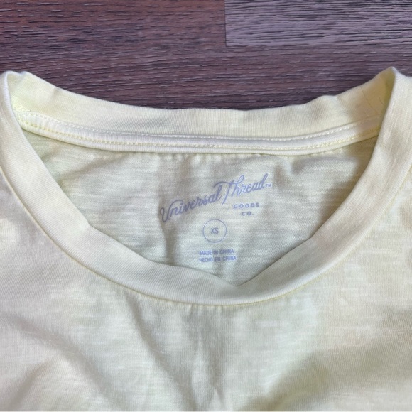 Universal Thread Butter Yellow Ruched Women's Dress - Picture 6 of 7